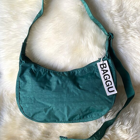 NWT Baggu Medium Crescent Bag - Cypress - Picture 1 of 8
